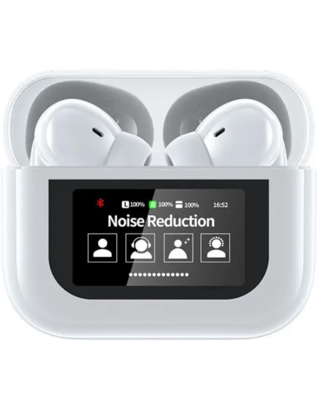 Auricolari wireless Bluetooth 5.4, TWS con display touch screen, cuffie in-ear con batteria ANC/ENC a lunga durata impermeabile