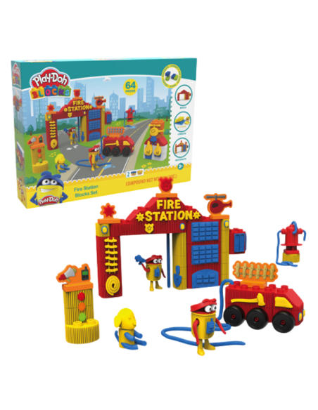 Play-doh Blocks – Set Pompiere – 64 pz