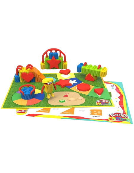 Play Doh Blocks, Set Forme e Colori 27 Pezzi con Costruzioni e Pasta da Modellare