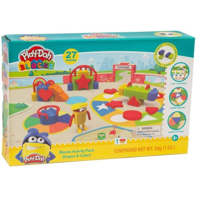 Play Doh Blocks, Set Forme e Colori 27 Pezzi...
