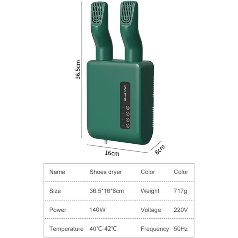 Asciugascarpe elettrico ed eliminatore di odori