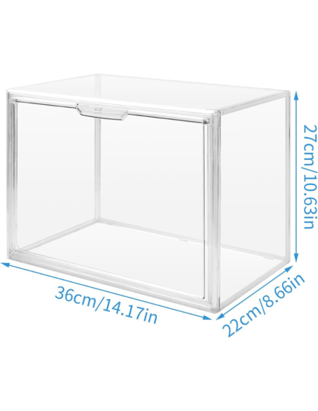 Organizer per Borse in Plastica Trasparente, Scatole Portaoggetti, per Libri Giocattoli Cosmetic Scarpe