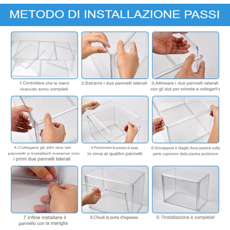 Organizer per Borse in Plastica Trasparente,...