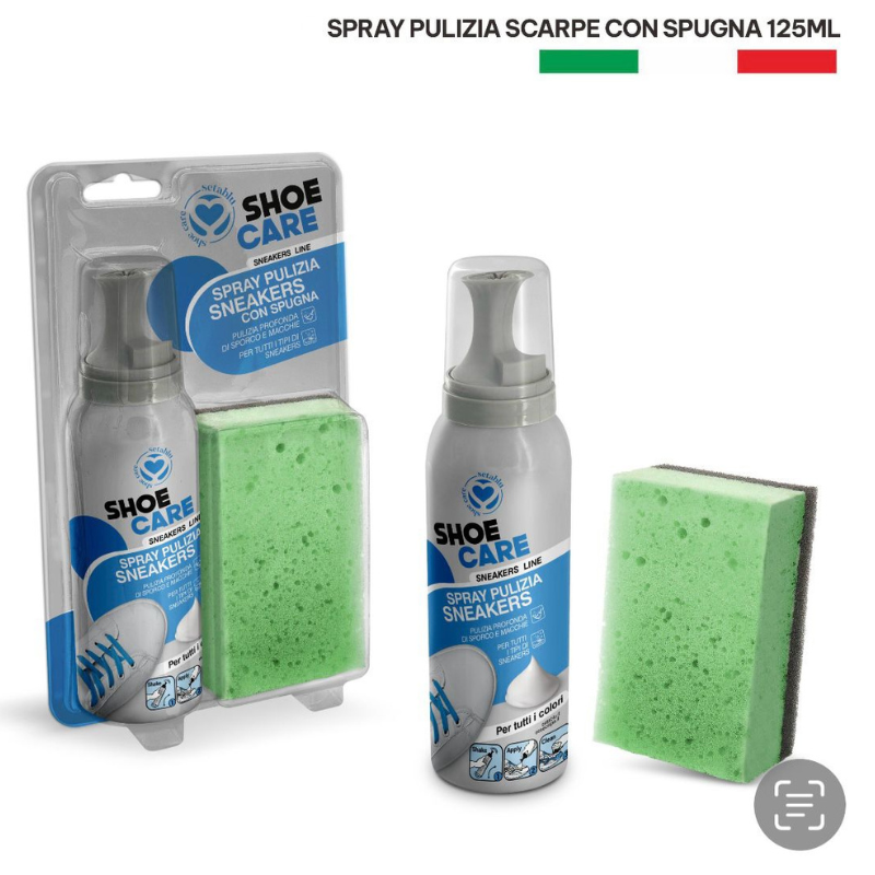 Spray Pulizia Scarpe con Spugna 125ML