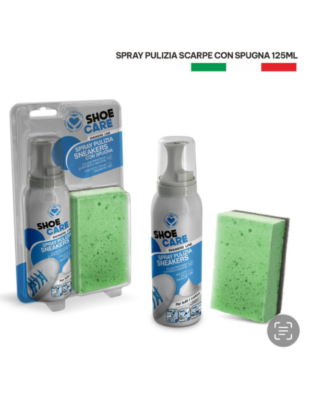Spray Pulizia Scarpe con Spugna 125ML