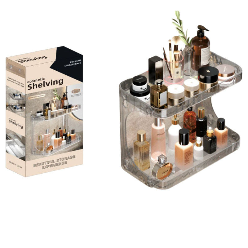 Scaffale, mensola per prodotti di cosmetica