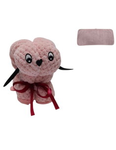 Asciugamano 75x35cm 270gr a forma di cane rosa 2
