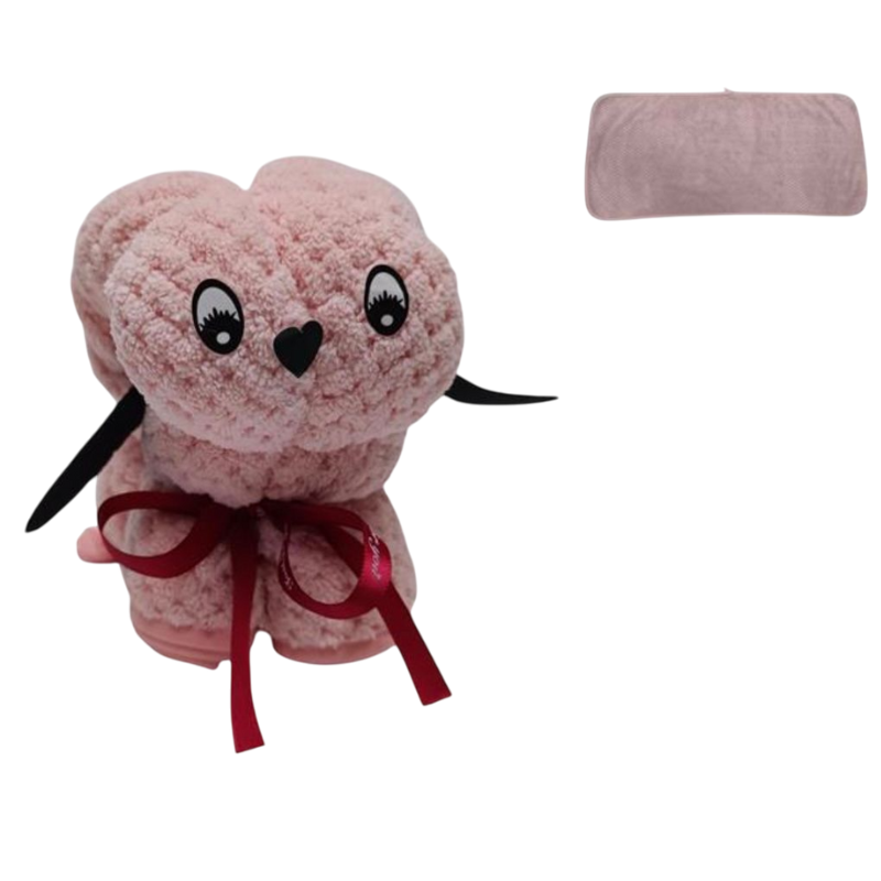 Asciugamano 75x35cm 270gr a forma di cane rosa