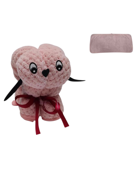 Asciugamano 75x35cm 270gr a forma di cane rosa