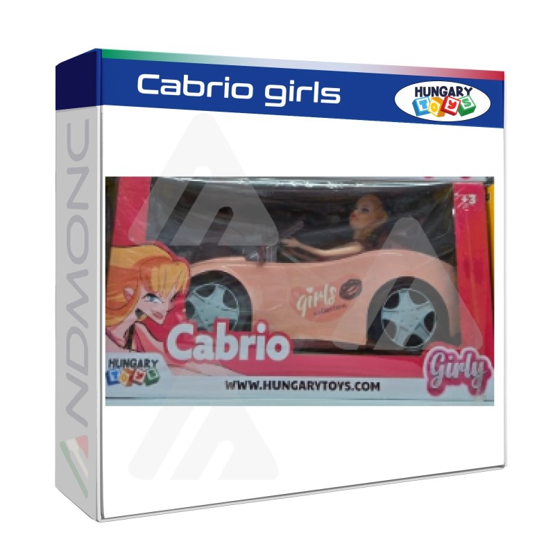Bambola con macchina Cabrio girls, giocattolo