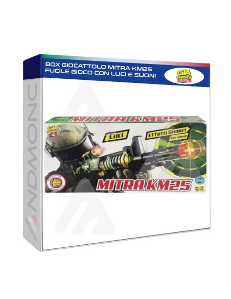 Box Giocattolo Mitra KM25 Fucile Gioco con Luci e Suoni - Giocattolo per Bambini
