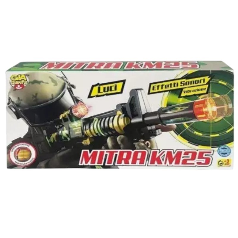 Box Giocattolo Mitra KM25 Fucile Gioco con Luci...