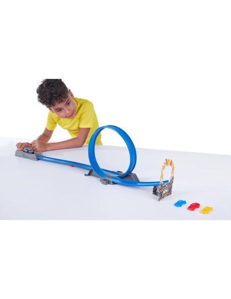Pista Metal Machines con looping, include 1 auto 30 x 6 x 30 cm