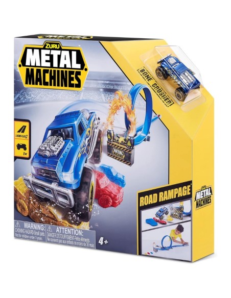 Pista Metal Machines con looping, include 1 auto 30 x 6 x 30 cm