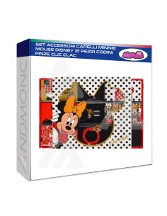 Set accessori Capelli Minnie disney, 12 pezzi codini,...