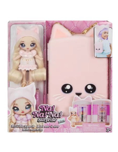 Na! Na! Na ! Surprise Mini Backpack Playset-Parisian Kitty, Colore Amelie Laurent
