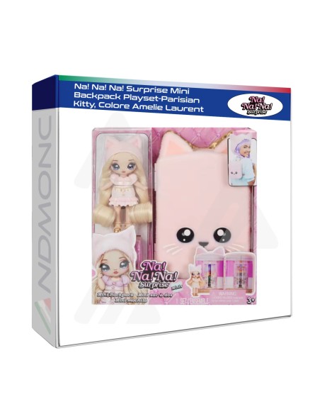 Na! Na! Na ! Surprise Mini Backpack Playset-Parisian Kitty, Colore Amelie Laurent