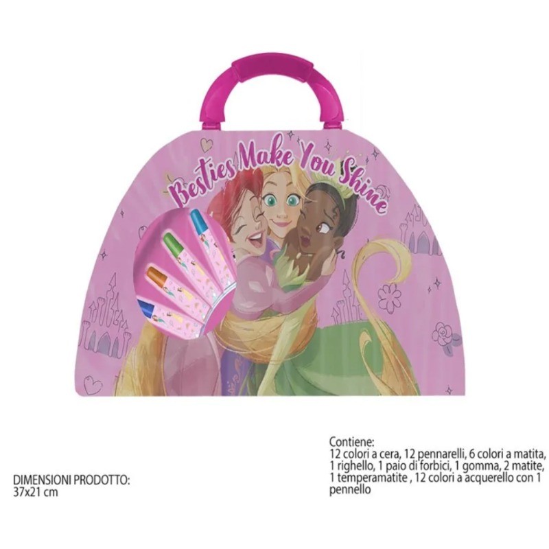 Disney Princess Valigetta Colori 51 Pcs