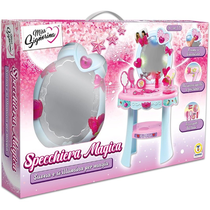 Specchiera magica luminosa e musicale, premi il...