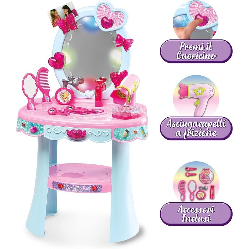 Specchiera magica luminosa e musicale, premi il...