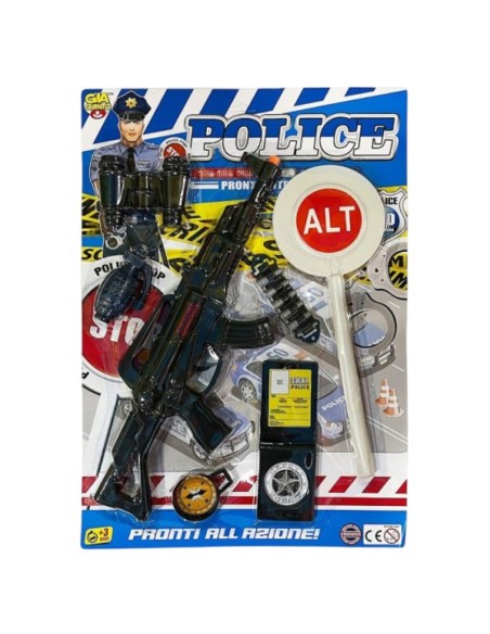 Giocattolo - blister set di Polizia, bambini