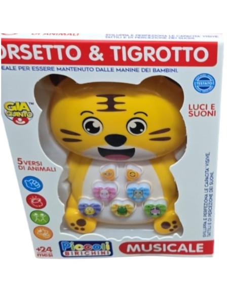 Orsetto e Tigrotto con luci e suoni, giocattolo Educativo