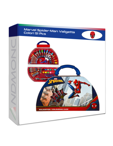 Marvel Spider-Man Valigetta Colori 51 Pcs