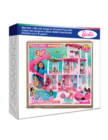 Barbie villa da sogno Dreamhouse casa da sogno casa delle bambole Mattel con 3 piani