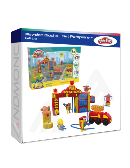 Play-doh Blocks – Set Pompiere – 64 pz