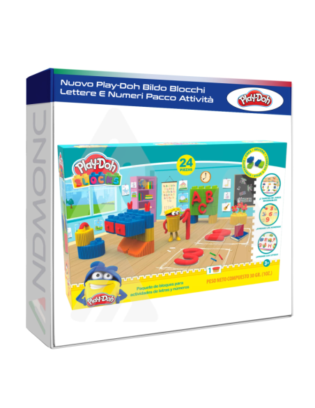 Nuovo Play-Doh Bildo Blocchi Lettere E Numeri Pacco Attività
