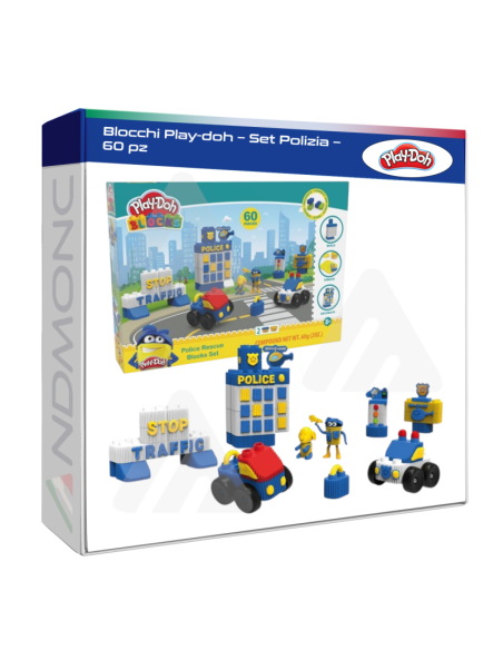 Blocchi Play-doh – Set Polizia – 60 pz