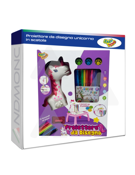 Proiettore da disegno unicorno in scatola