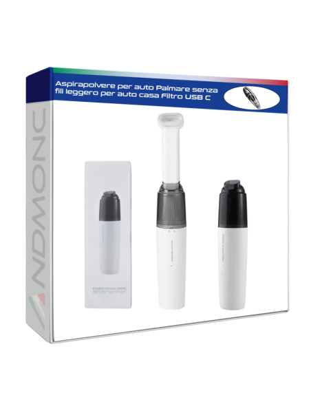 Aspirapolvere per auto Palmare senza fili leggero per auto casa Filtro USB C