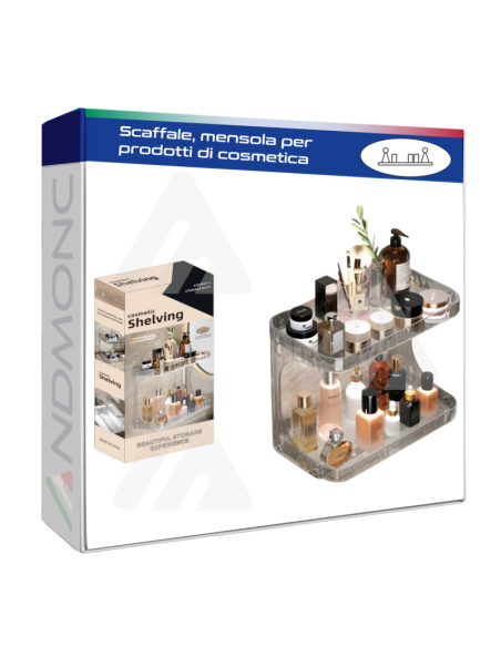 Scaffale, mensola per prodotti di cosmetica