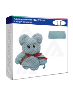 Asciugamano 75x35cm 270gr celeste