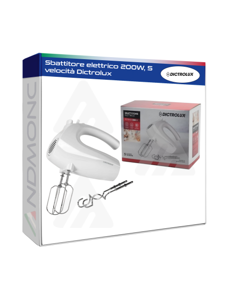 Sbattitore elettrico 200W, 5 velocità Dictrolux