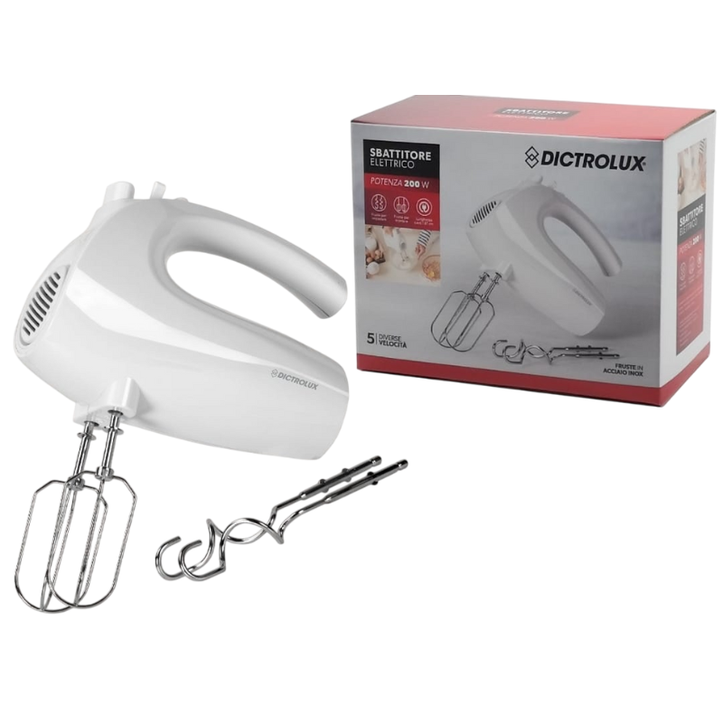 Sbattitore elettrico 200W, 5 velocità Dictrolux