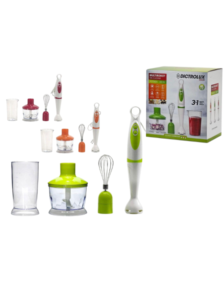 Multirobot da Cucina, frullatore ad immersione 3in1 con accessori 300W Dictrolux