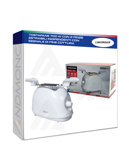 Tostapane elettrico Dictrolux 700W a due pinze estraibili