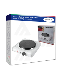 Fornello Portatile 1500W, 5 livelli di temperatura