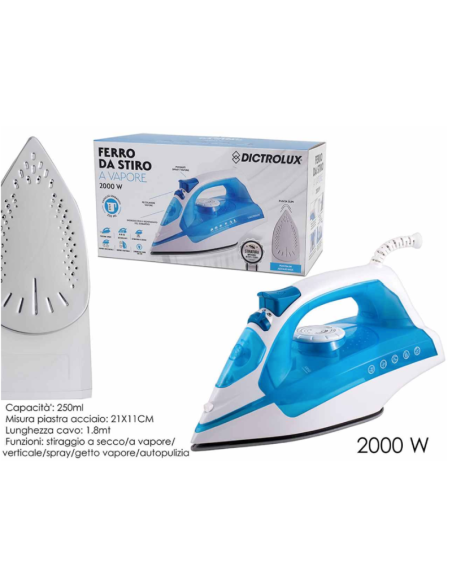 Ferro da stiro a vapore 2000W Dictrolux