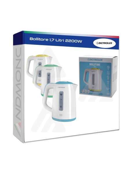 Bollitore 1,7 Litri 2200W