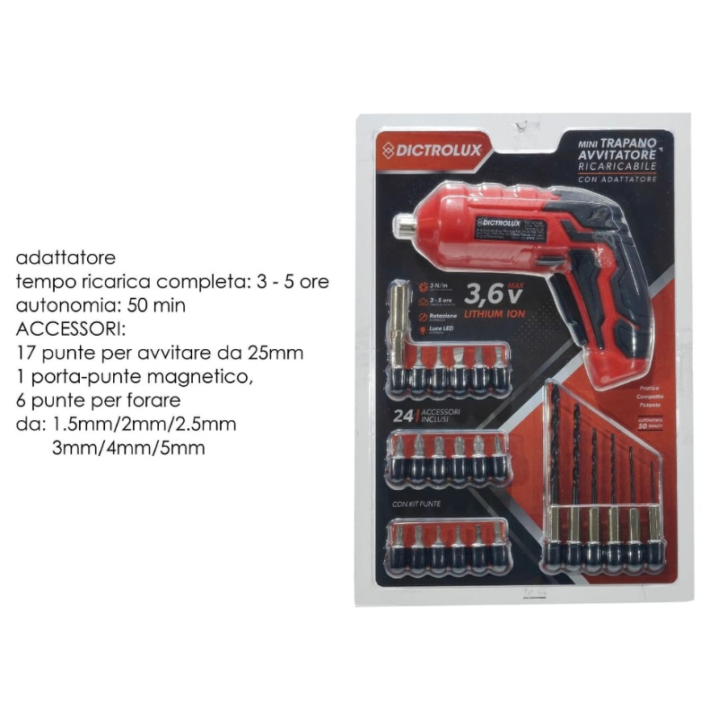 Mini trapano Avvitatore ricaricabile con...