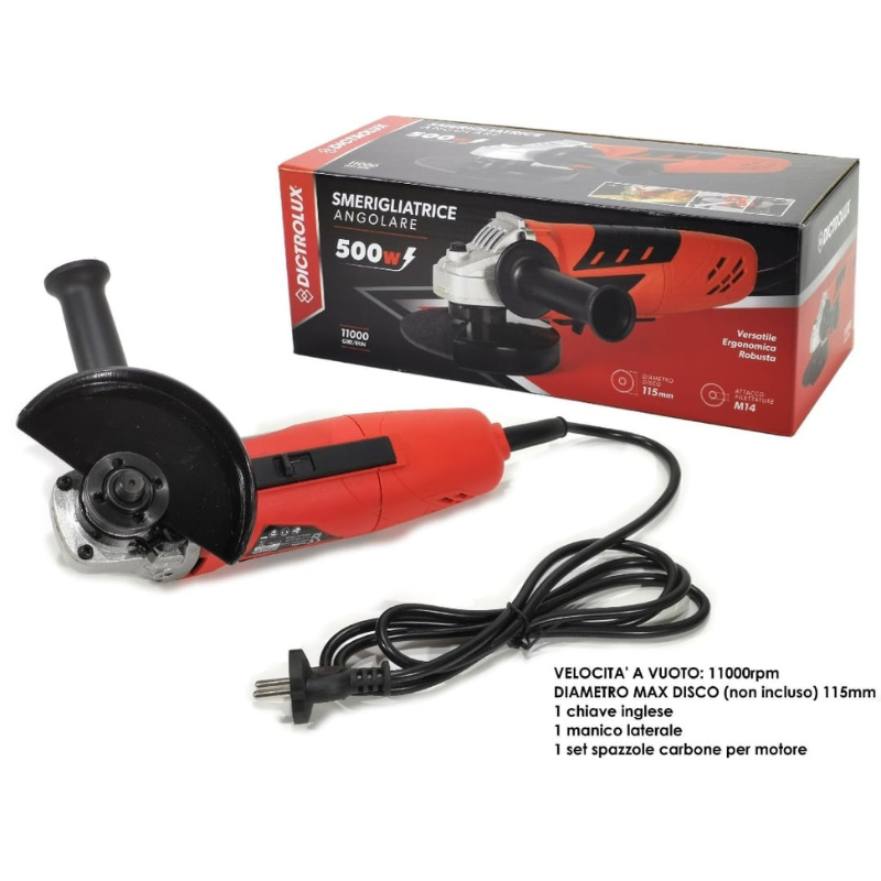 Smerigliatrice angolare 500W Dictrolux