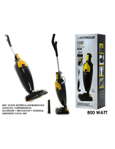 Scopa elettrica 800W, 2in1 serbatoio 2 Litri Dictrolux 2