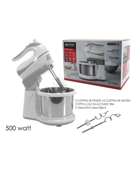 Sbattitore con Ciotola 500W Dictrolux