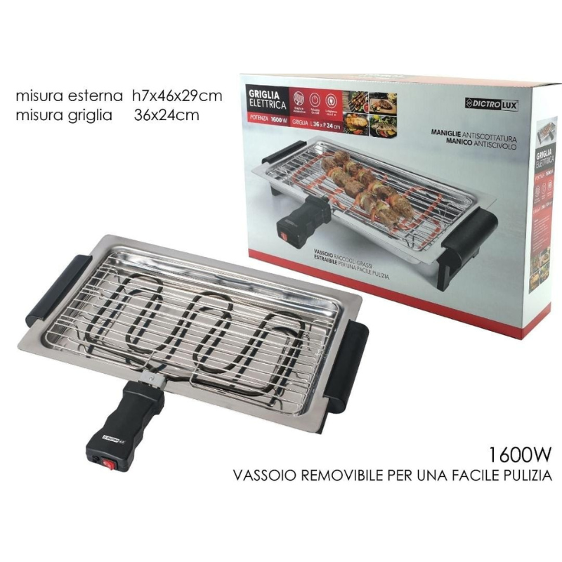 Griglia elettrica 1600W DICTROLUX