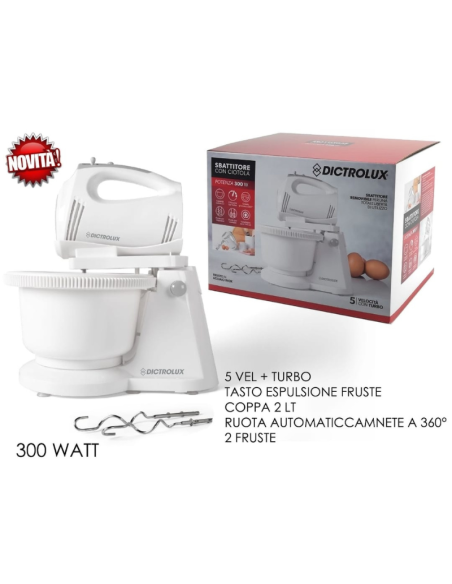 Sbattitore con Ciotola 300W Dictrolux