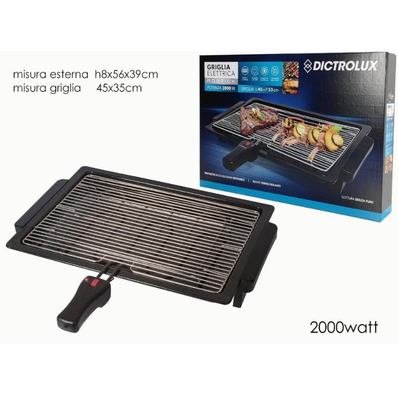 Griglia elettrica 2000W Dictrolux