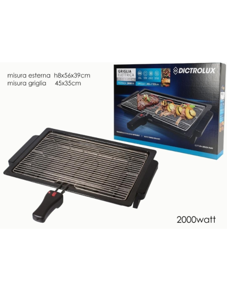 Griglia elettrica 2000W Dictrolux